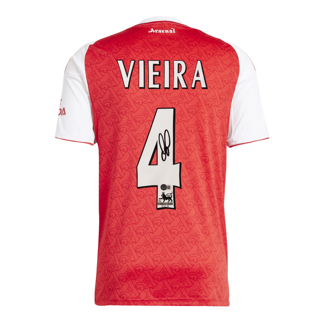 Patrick Vieira Signed Arsenal FC 2025-26 Soccer Jersey #4 with Beckett COA